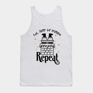 Eat sleep be merry repeat Tank Top